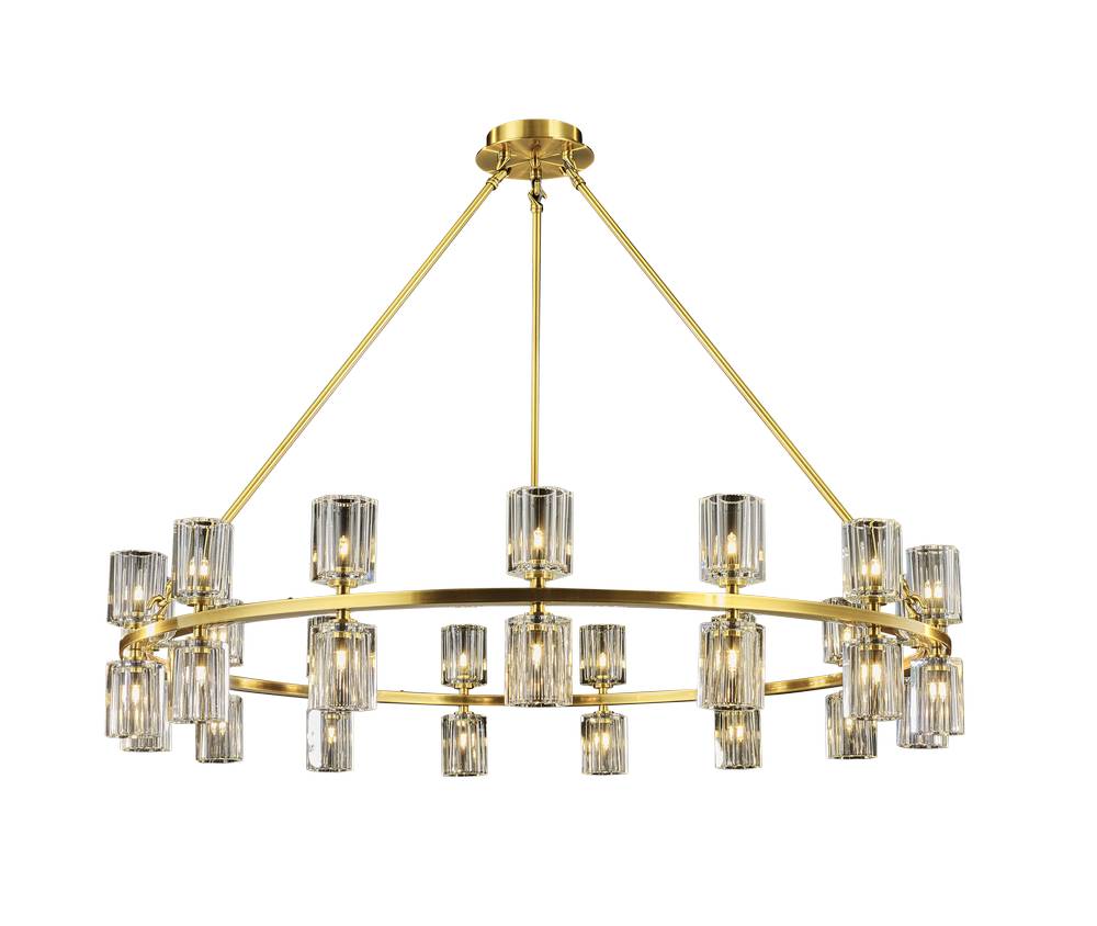 Paris Pendant 30-Light in Antique Brass 5242AB by StarFire Crystal