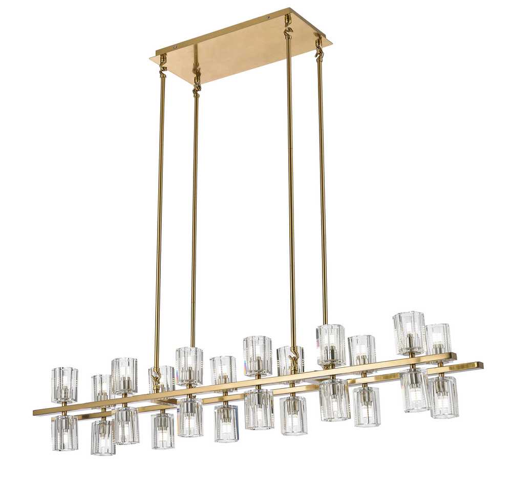 Paris Pendant 24-Light in Antique Brass 5248AB by StarFire Crystal