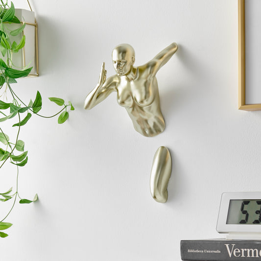 Gold Wall Runner 13" Woman Sculpture - Finesse Decor C-WR-13