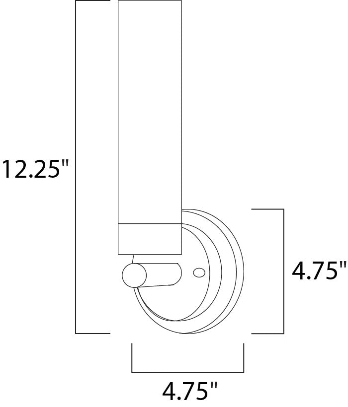 Cilandro Wall Sconce Satin Nickel by Maxim Lighting