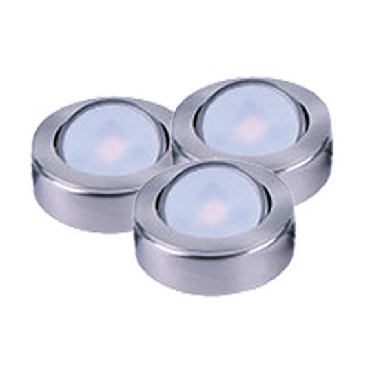 CounterMax MX-LD-AC LED Puck 2700K (3/PK) Satin Nickel by Maxim Lighting