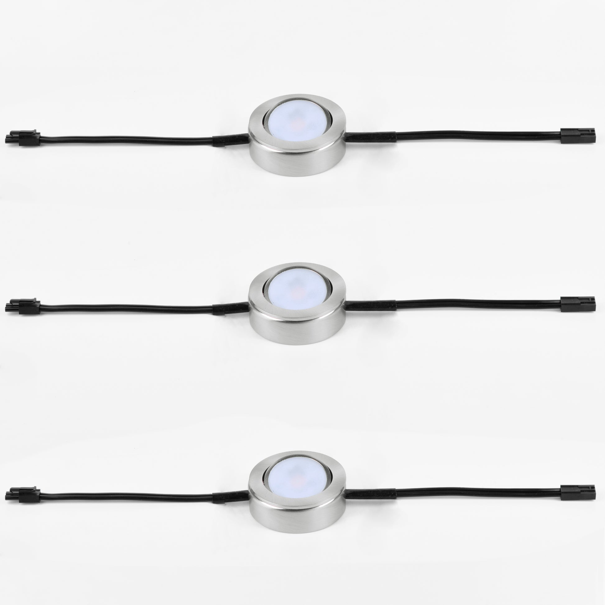CounterMax MX-LD-AC LED Puck 2700K (3/PK) Satin Nickel by Maxim Lighting