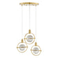 Hollywood Circle 3 Light Pendant - Finesse Decor CH-1120-3GLD
