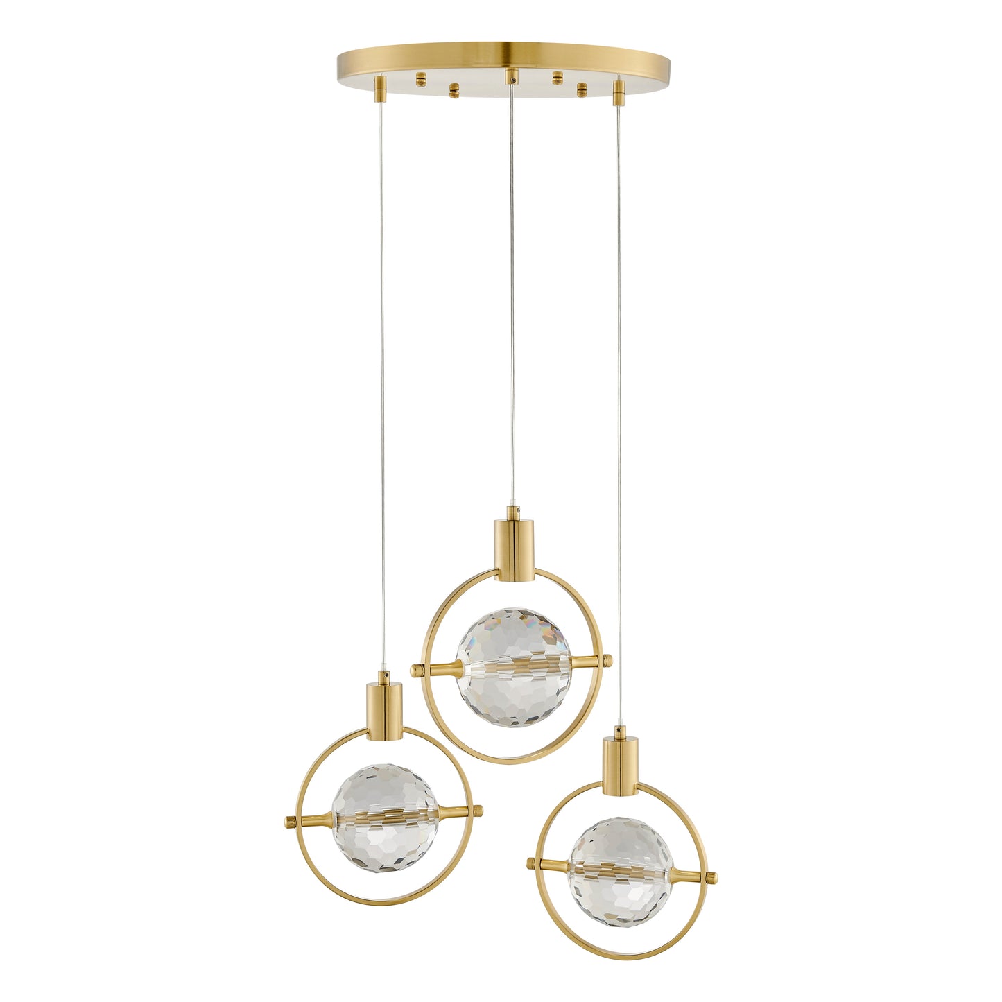 Hollywood Circle 3 Light Pendant - Finesse Decor CH-1120-3GLD