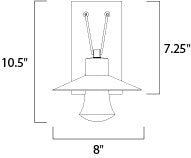 Civic Small LED Outdoor Wall Sconce Architectural Bronze by Maxim Lighting