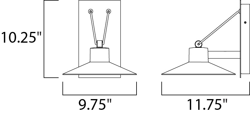 Civic Medium LED Outdoor Wall Sconce Architectural Bronze by Maxim Lighting