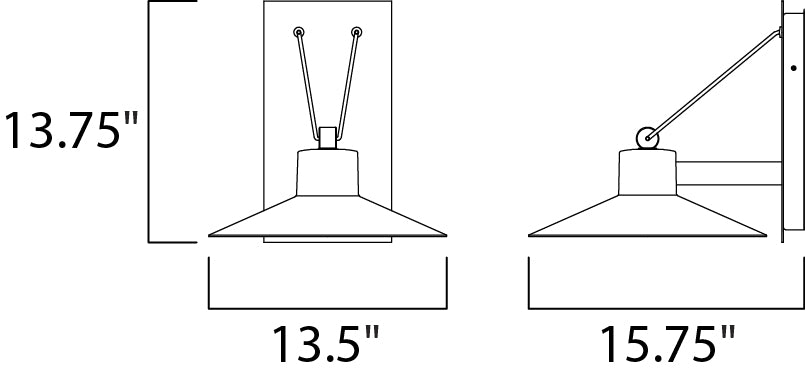 Civic Large LED Outdoor Wall Sconce Architectural Bronze by Maxim Lighting