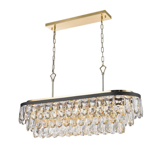 Havana Chandelier 14-Light in Gold and Black 5540BG by StarFire Crystal