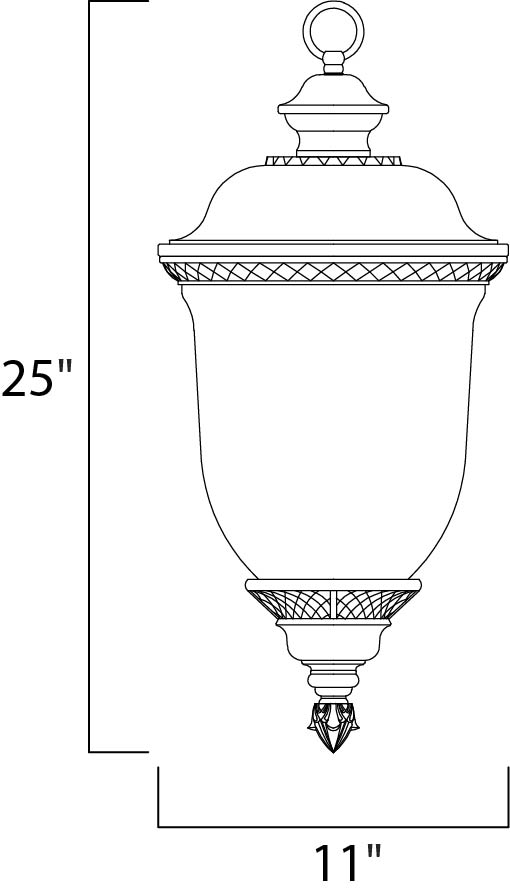 Carriage House LED Outdoor Hanging Lantern Oriental Bronze by Maxim Lighting
