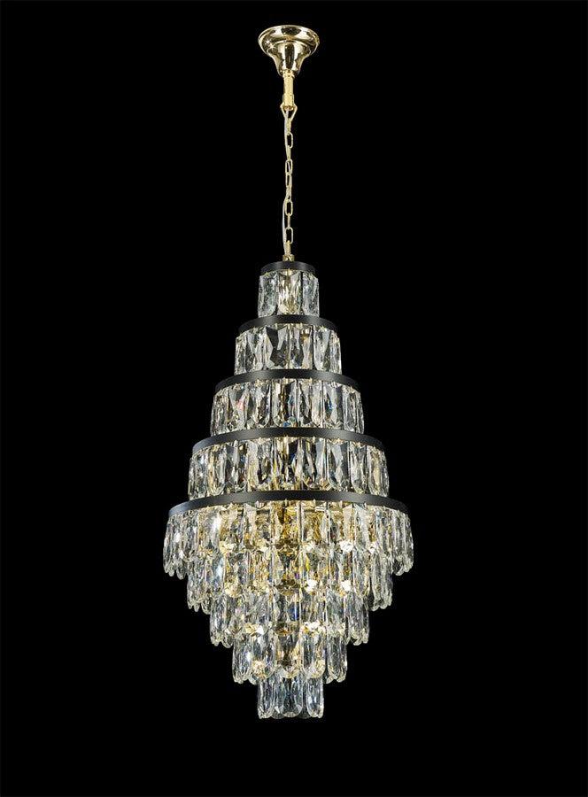 Havana Chandelier 20-Light in Gold and Black 5548BG by StarFire Crystal