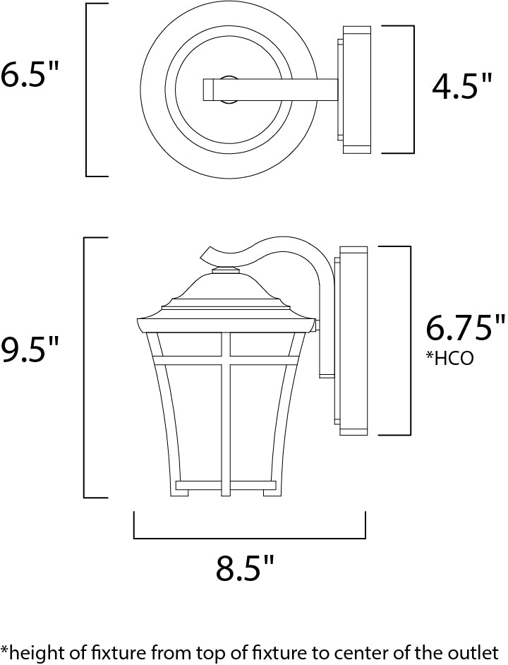 Balboa DC LED Mini Outdoor Wall Copper Oxide by Maxim Lighting