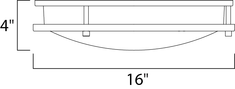Linear LED 16" LED Surface Mount Satin Nickel by Maxim Lighting