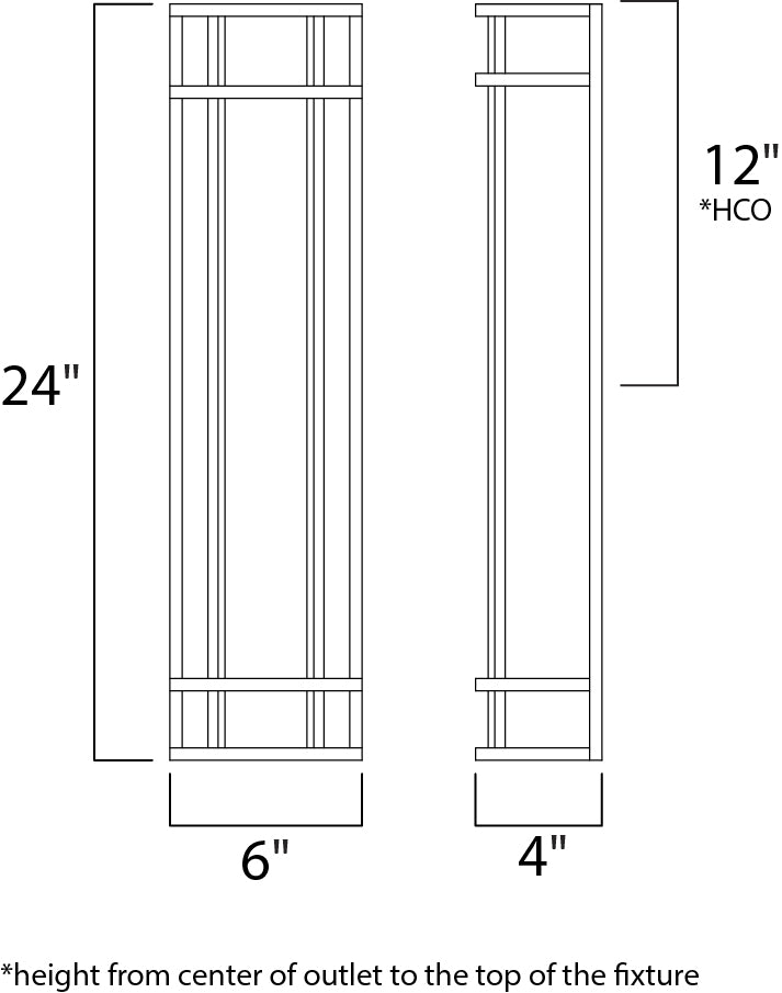 Moon Ray 24" LED Outdoor Wall Sconce Bronze by Maxim Lighting