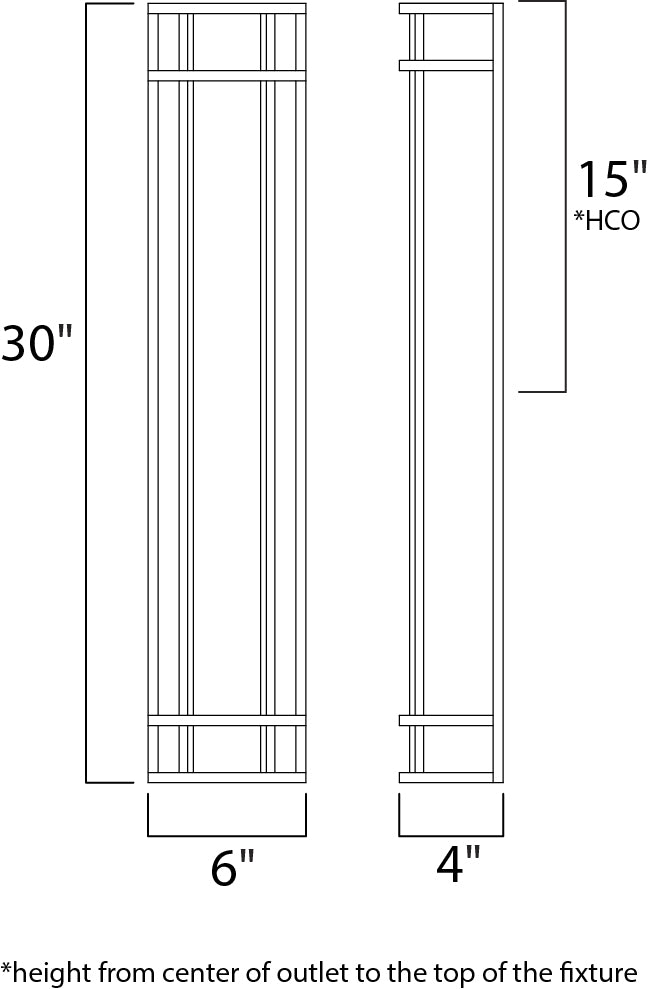 Moon Ray 30" LED Outdoor Wall Sconce Bronze by Maxim Lighting
