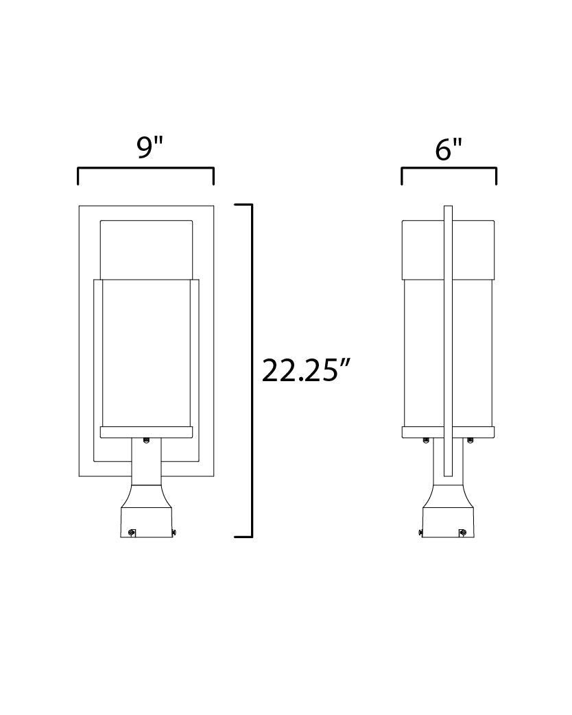 Focus LED Outdoor Post Mount Black by Maxim Lighting