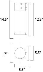 Focus LED Outdoor Wall Sconce Black by Maxim Lighting