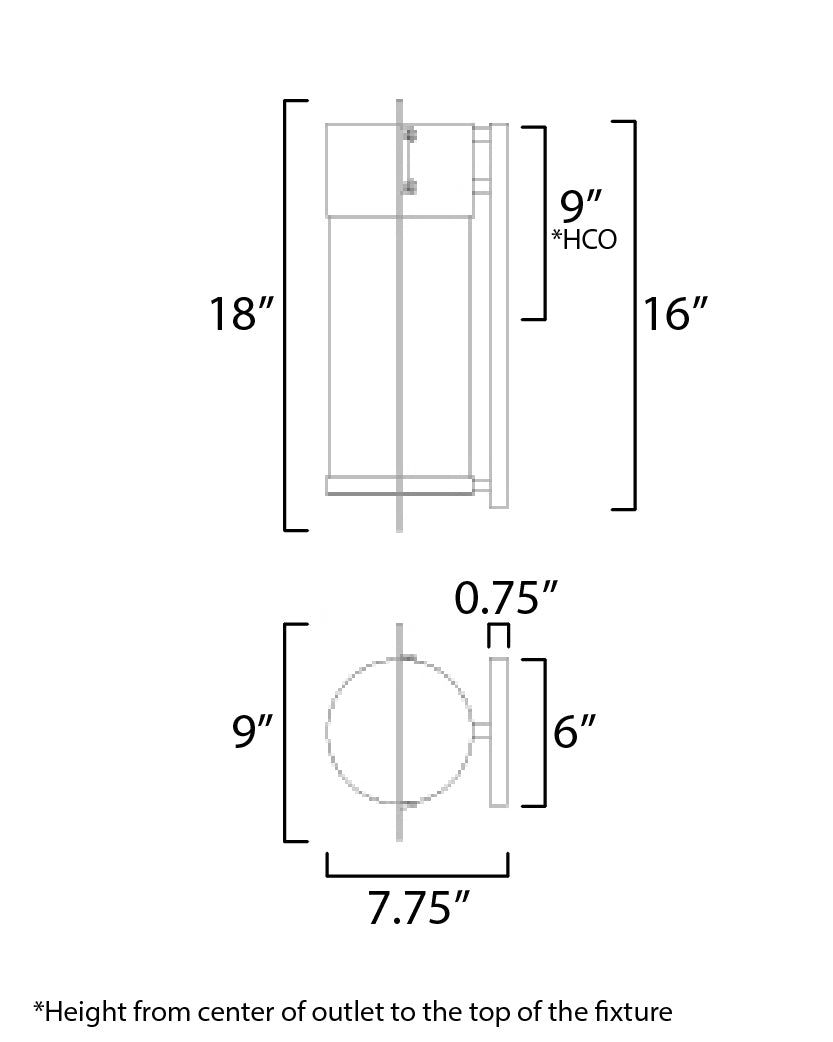 Focus LED Outdoor Wall Sconce Black by Maxim Lighting