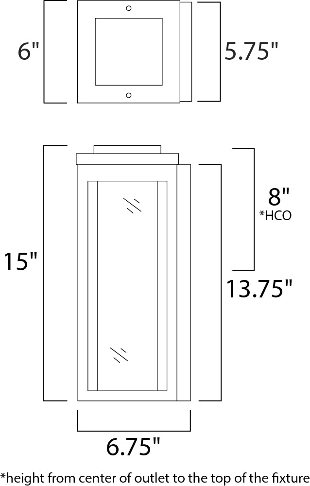 Salon Outdoor LED Wall Sconce Black by Maxim Lighting