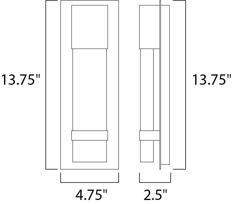 Cascade LED Outdoor Wall Sconce Black by Maxim Lighting