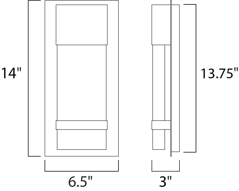 Cascade LED Outdoor Wall Sconce Black by Maxim Lighting
