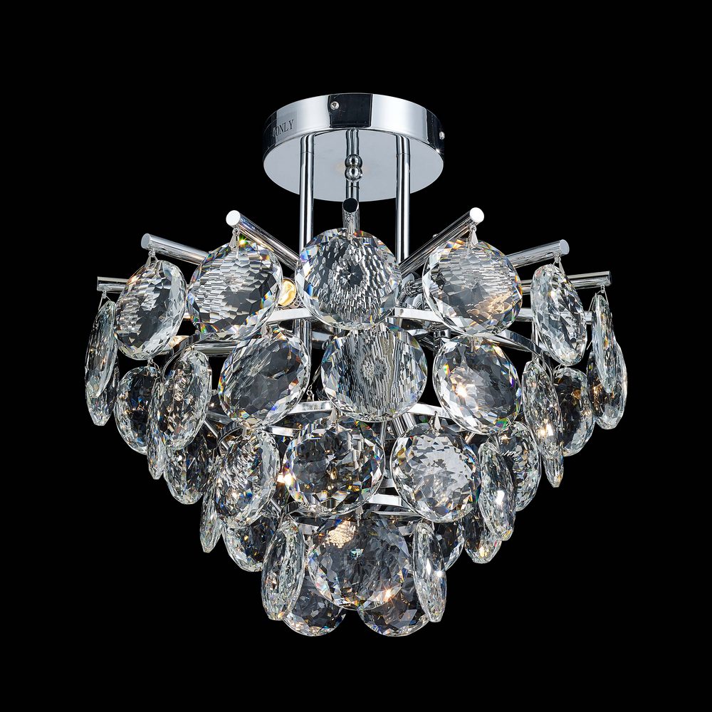 Palermo Flushmount 9-Light in Chrome 5617CH by StarFire Crystal