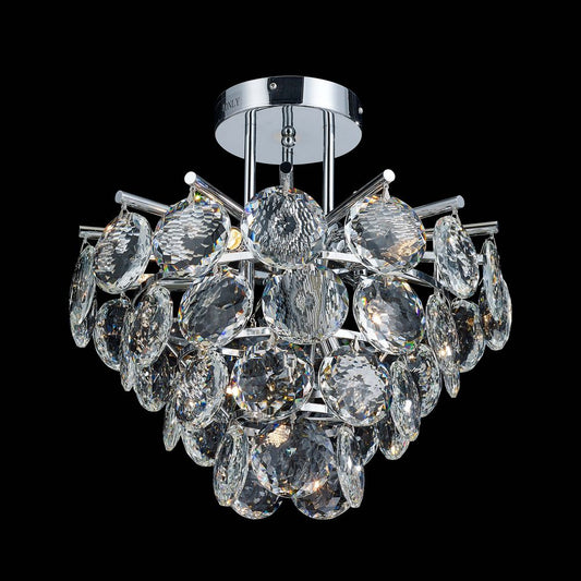 Palermo Flushmount 9-Light in Chrome 5617CH by StarFire Crystal