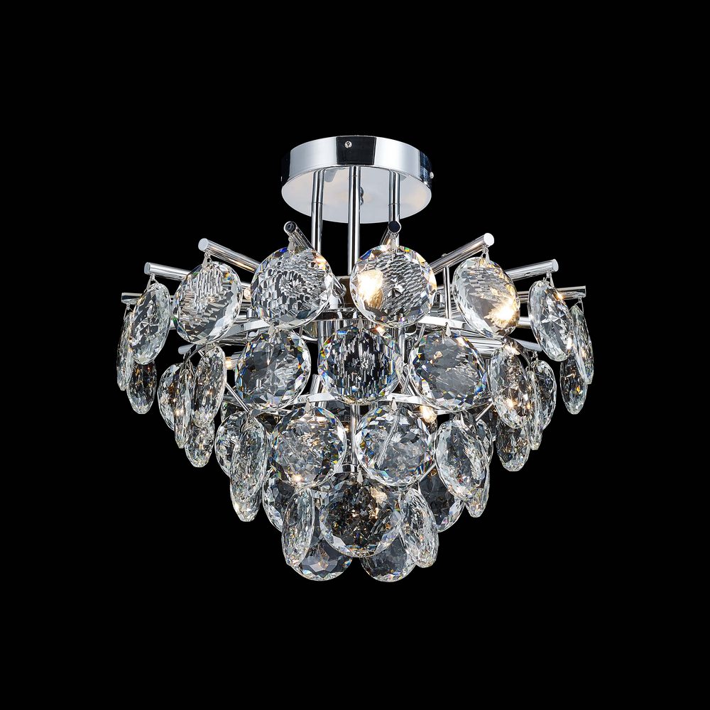 Palermo Flushmount 12-Light in Chrome 5618CH by StarFire Crystal