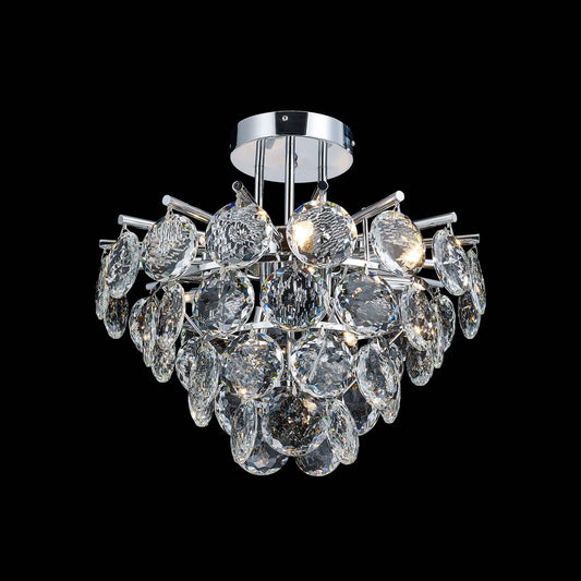Palermo Flushmount 12-Light in Chrome 5618CH by StarFire Crystal