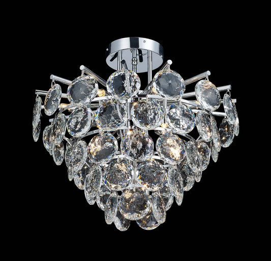 Palermo Flushmount 12-Light in Chrome 5621CH by StarFire Crystal