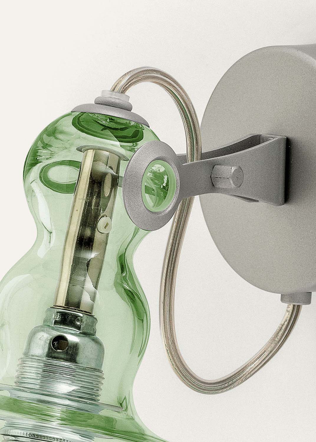 Produzione Privata Acquaparete in green glass – wall light by Michele De Lucchi, photo 14