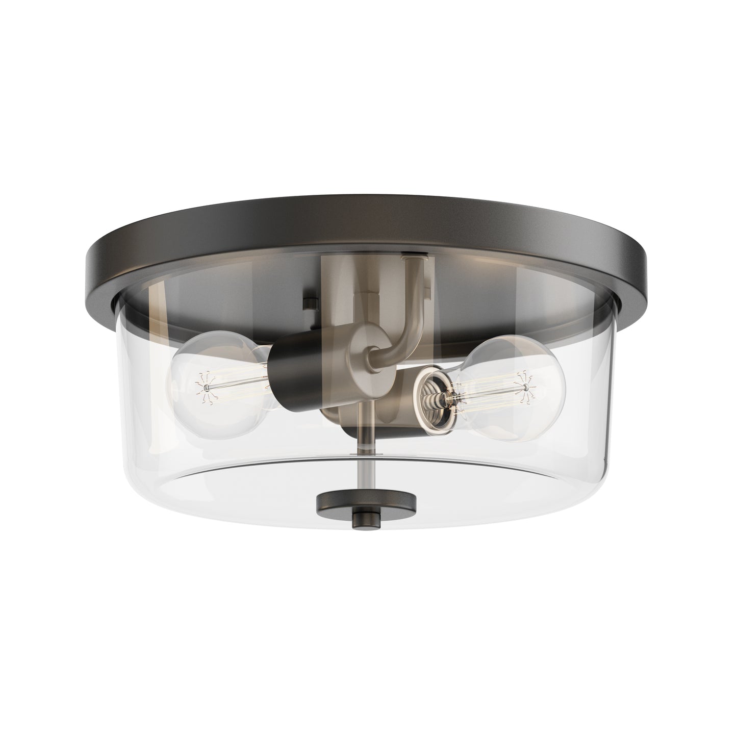 Fuller 2-Light Flush Mount Black by Maxim Lighting