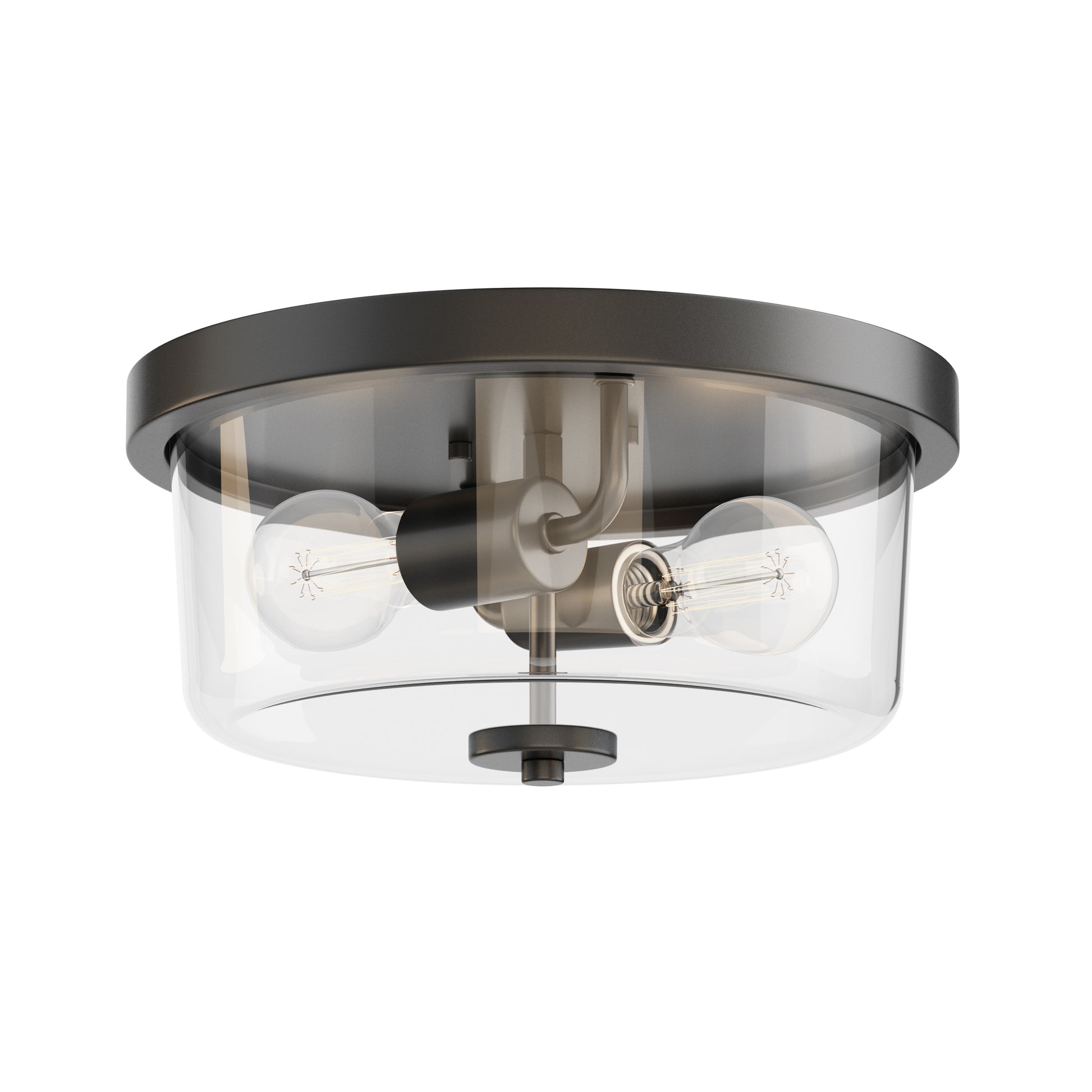 Fuller 2-Light Flush Mount Black by Maxim Lighting