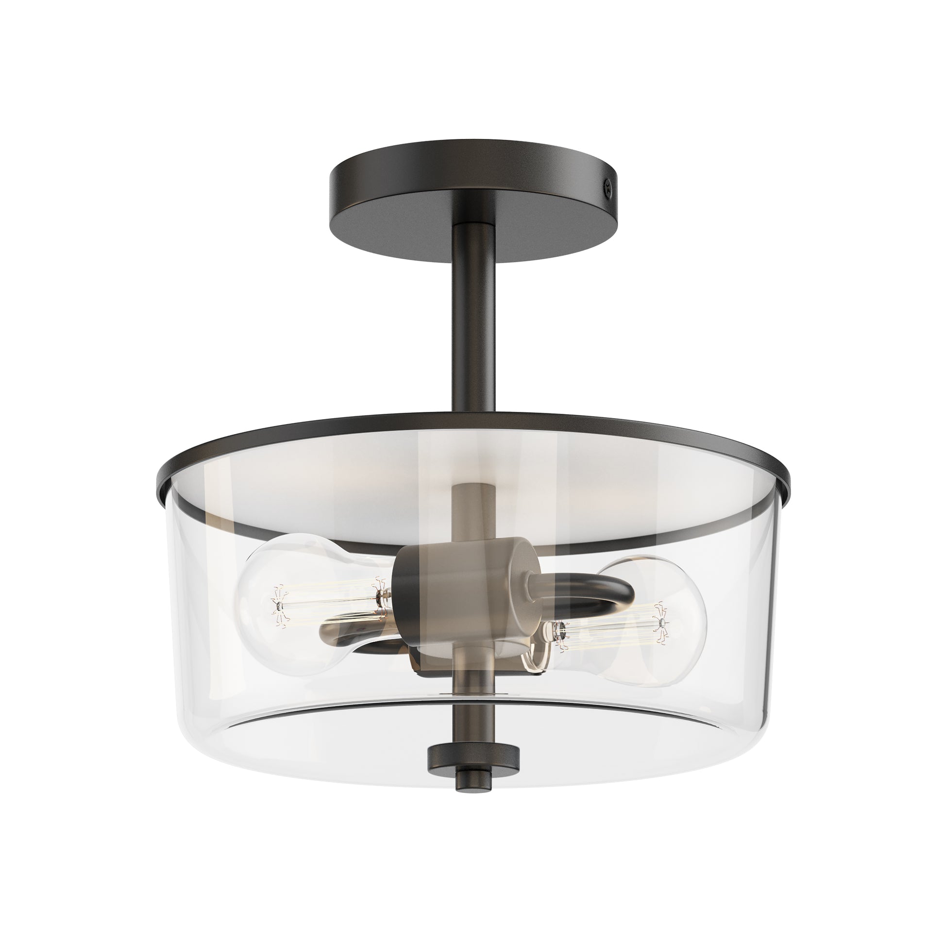 Fuller 2-Light Semi Flush/Pendant Convertible Black by Maxim Lighting