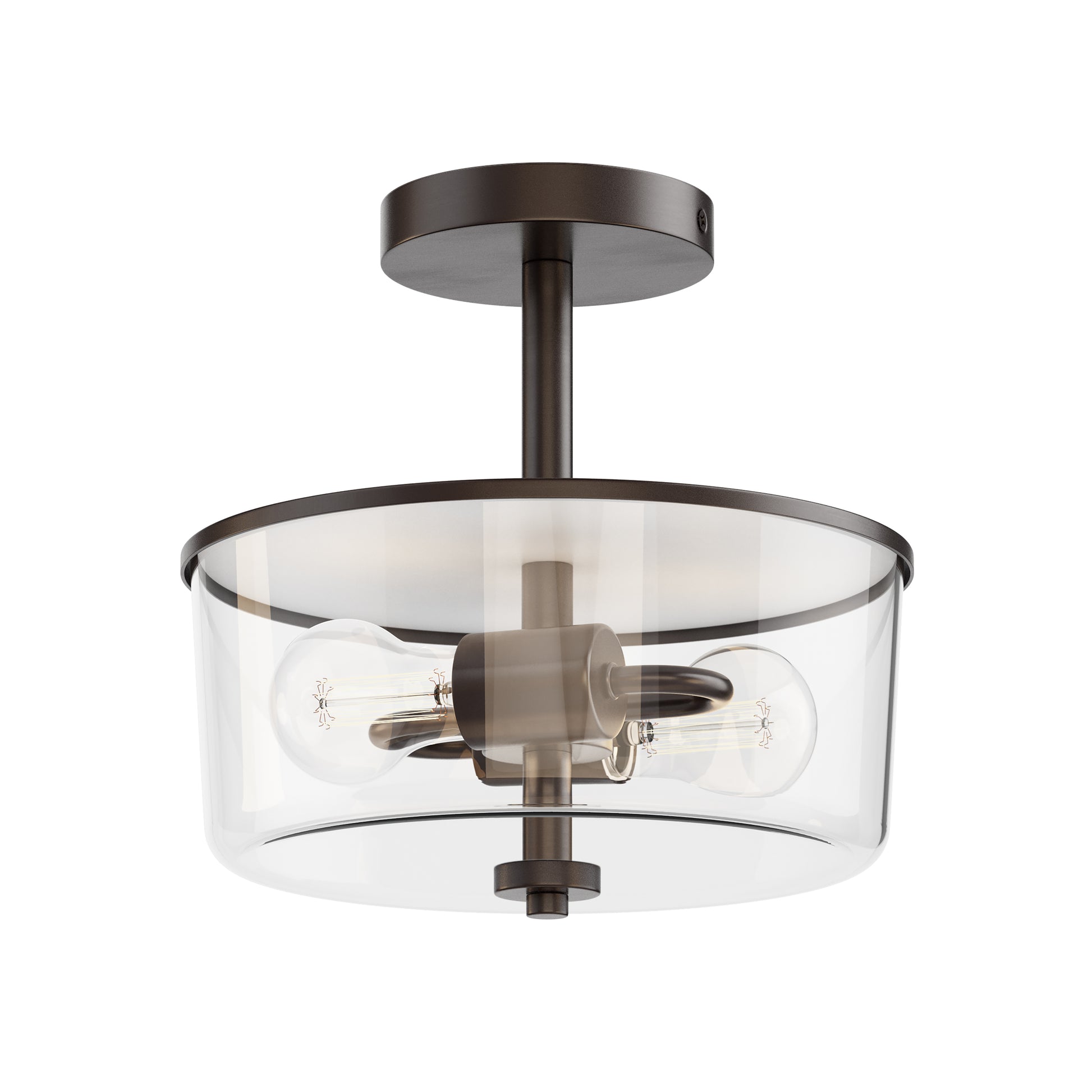 Fuller 2-Light Semi Flush/Pendant Convertible Oil Rubbed Bronze by Maxim Lighting