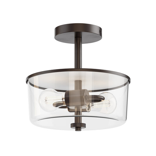 Fuller 2-Light Semi Flush/Pendant Convertible Oil Rubbed Bronze by Maxim Lighting