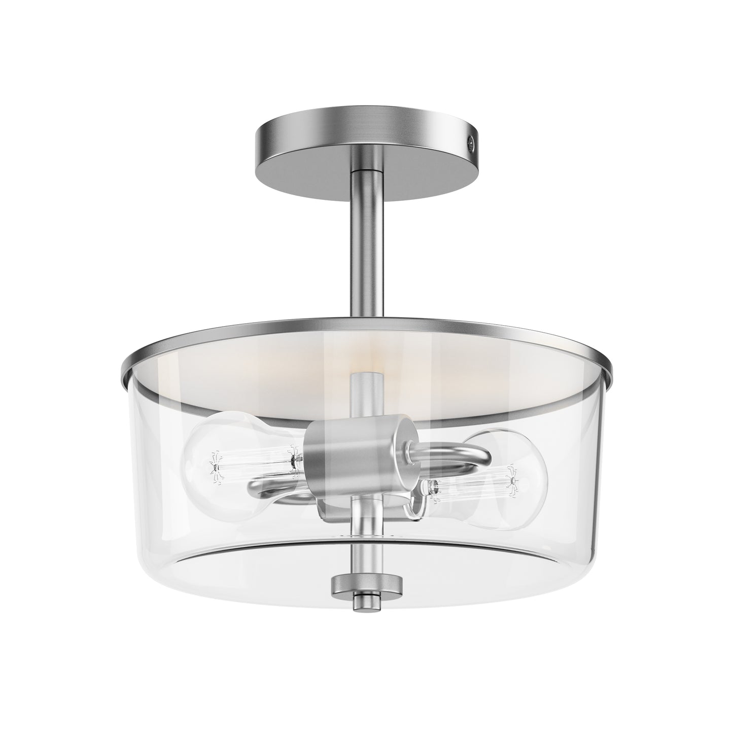 Fuller 2-Light Semi Flush/Pendant Convertible Satin Nickel by Maxim Lighting