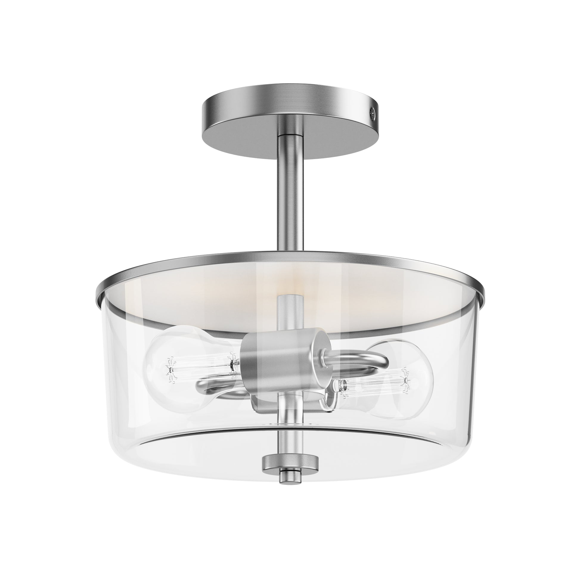 Fuller 2-Light Semi Flush/Pendant Convertible Satin Nickel by Maxim Lighting