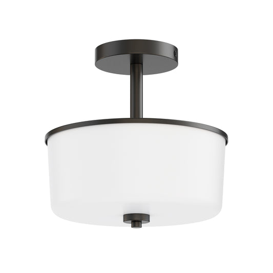 Fuller 2-Light Semi Flush/Pendant Convertible Black by Maxim Lighting