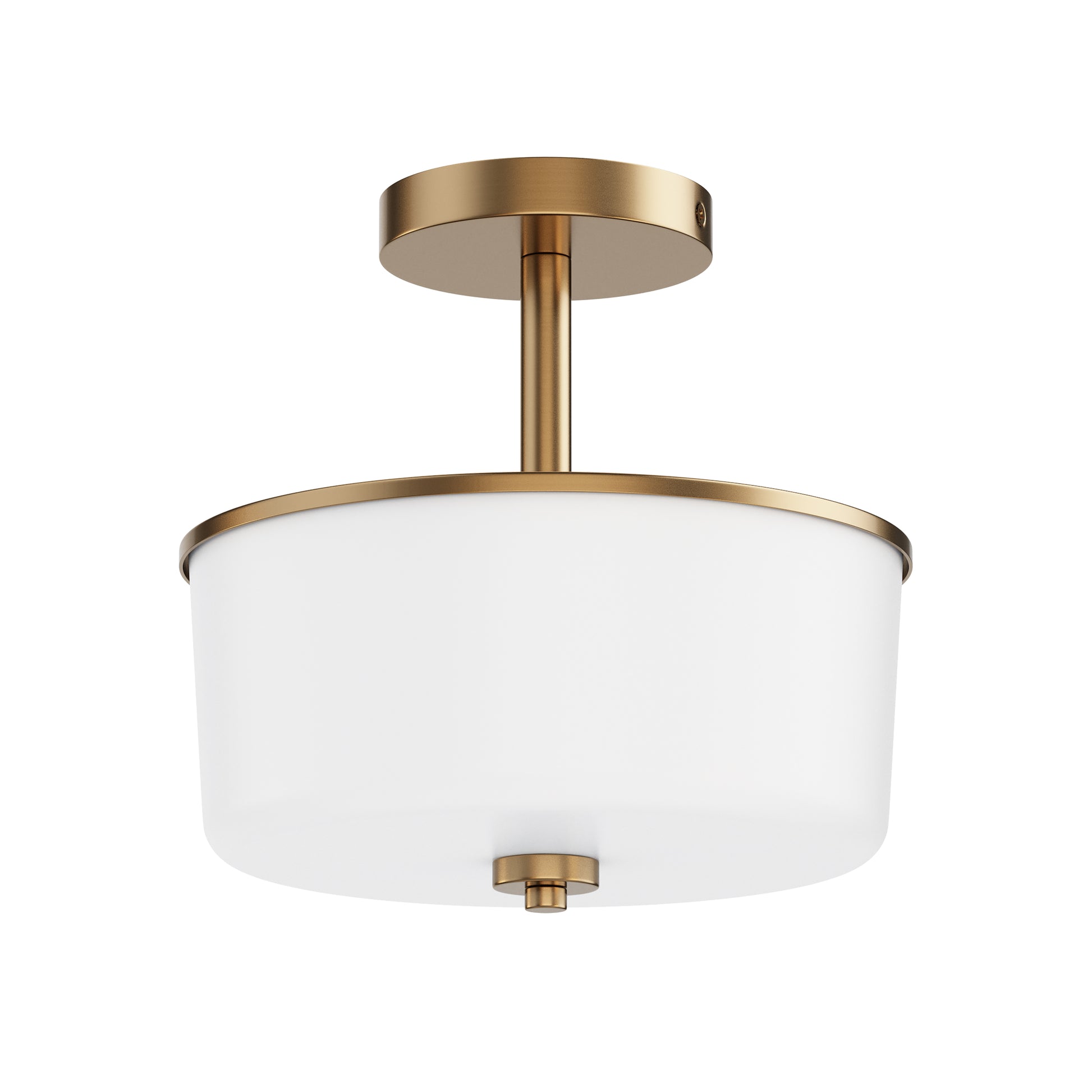 Fuller 2-Light Semi Flush/Pendant Convertible Natural Aged Brass by Maxim Lighting