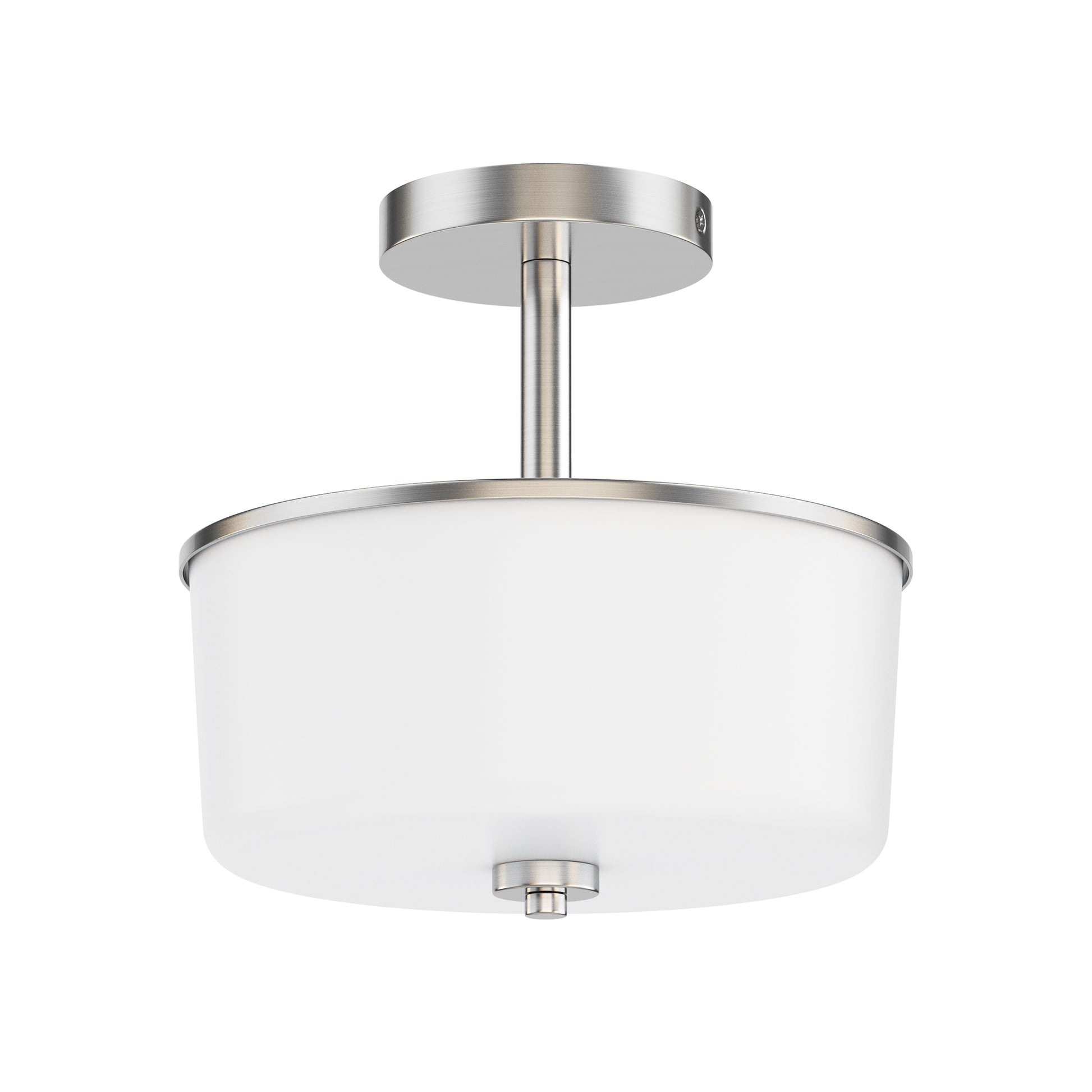 Fuller 2-Light Semi Flush/Pendant Convertible Satin Nickel by Maxim Lighting