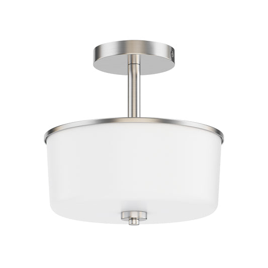 Fuller 2-Light Semi Flush/Pendant Convertible Satin Nickel by Maxim Lighting