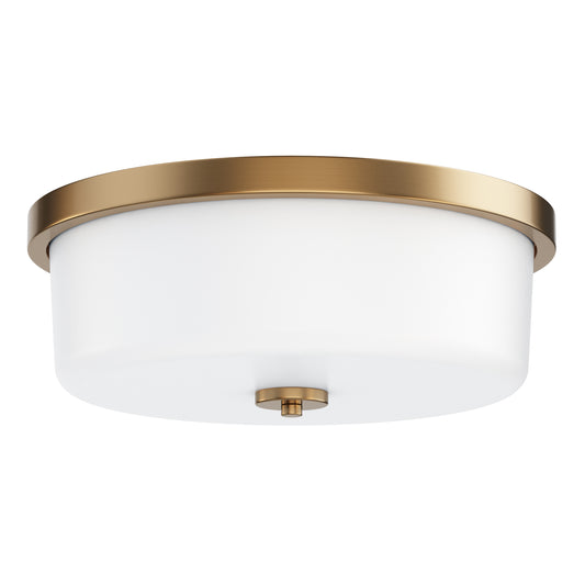 Fuller 3-Light Flush Mount Natural Aged Brass by Maxim Lighting