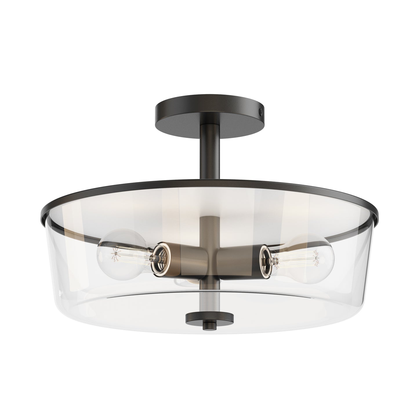 Fuller 3-Light Semi Flush/Pendant Convertible Black by Maxim Lighting