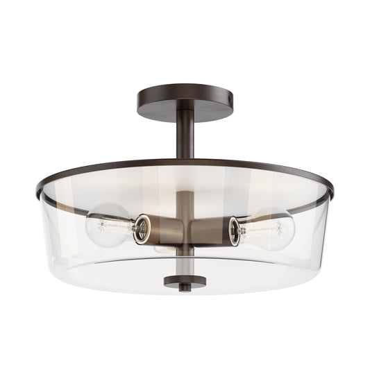 Fuller 3-Light Semi Flush/Pendant Convertible Oil Rubbed Bronze by Maxim Lighting