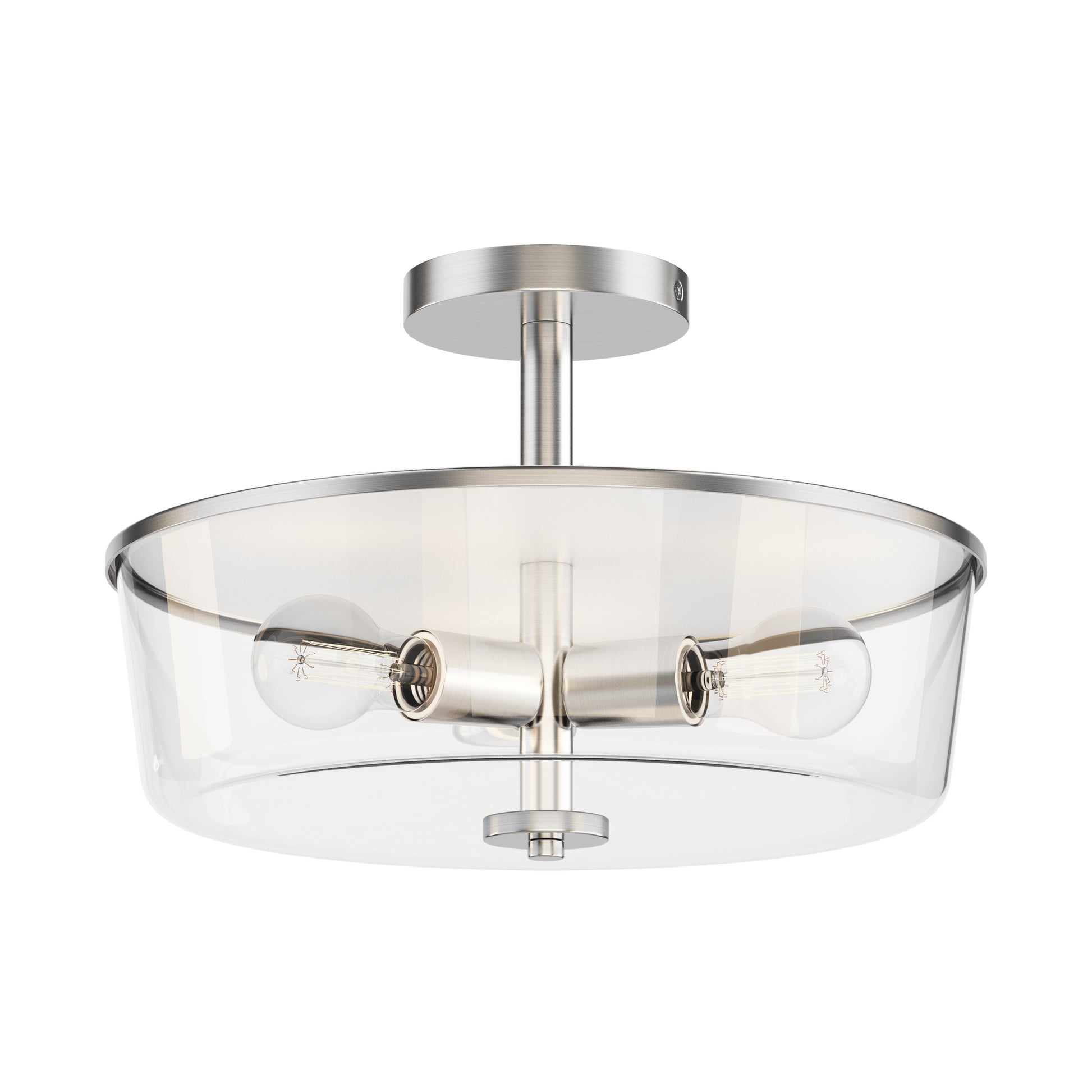 Fuller 3-Light Semi Flush/Pendant Convertible Satin Nickel by Maxim Lighting