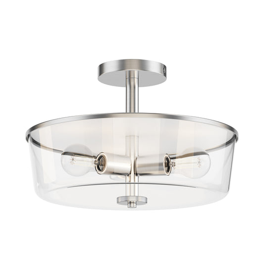 Fuller 3-Light Semi Flush/Pendant Convertible Satin Nickel by Maxim Lighting