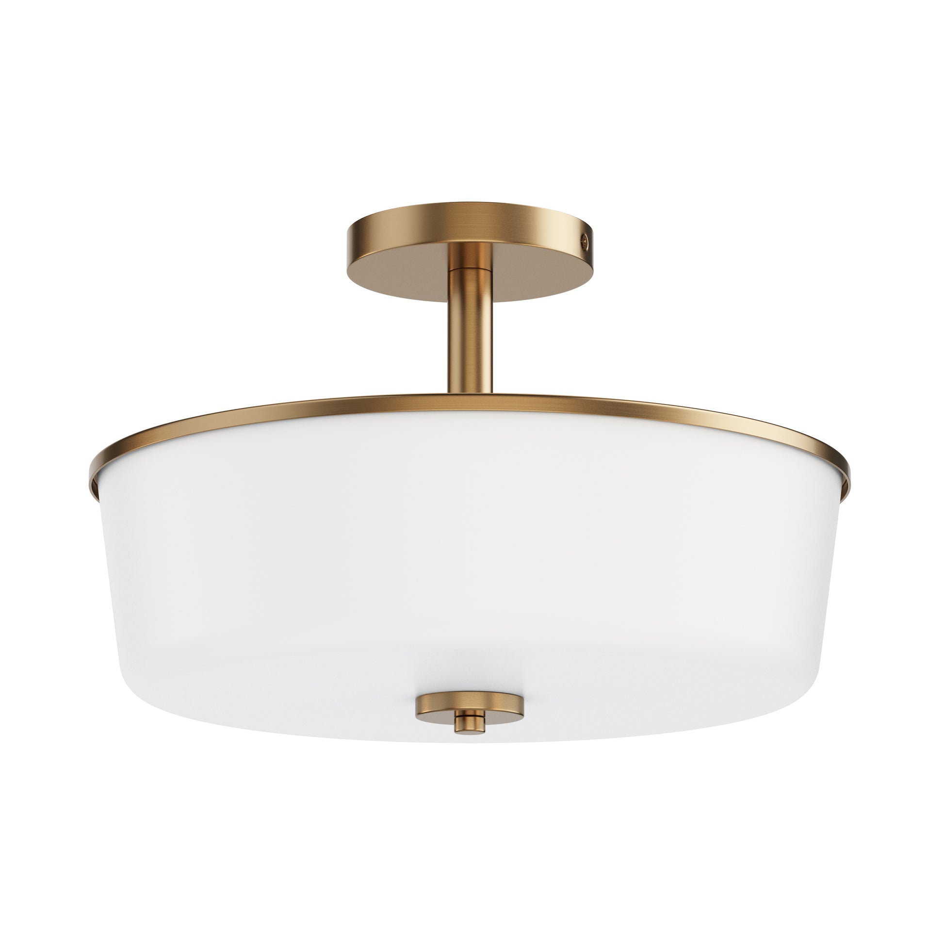 Fuller 3-Light Semi Flush/Pendant Convertible Natural Aged Brass by Maxim Lighting