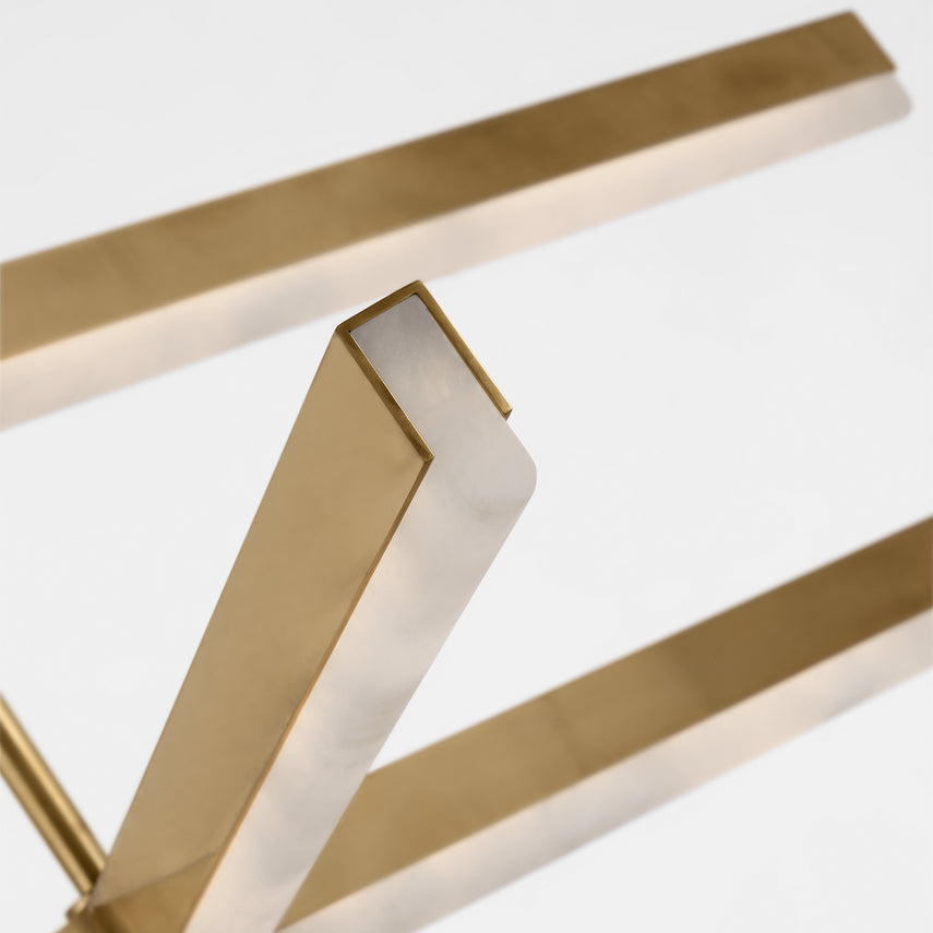 Linea 56In Antique Brass Chandelier by Visual & Comfort & Co