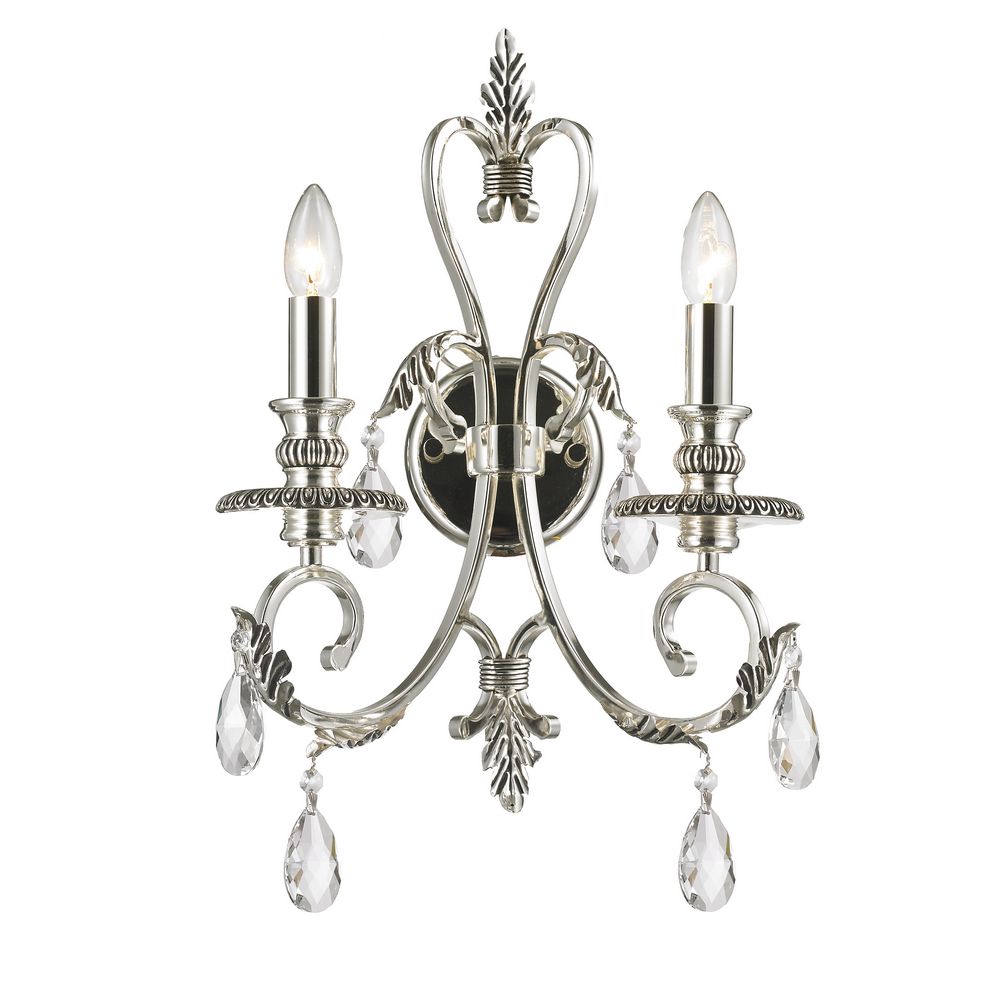 Magnolia Wall Sconce 2-Light in Chrome 5702WSCH by StarFire Crystal