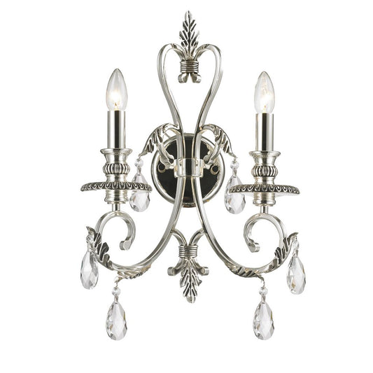 Magnolia Wall Sconce 2-Light in Chrome 5702WSCH by StarFire Crystal